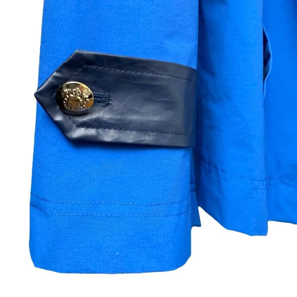 DENNIS BASSO Peacoat Plus Size 3X Blue Womens Jacket Raincoat Preppy Nautical - Picture 6 of 12